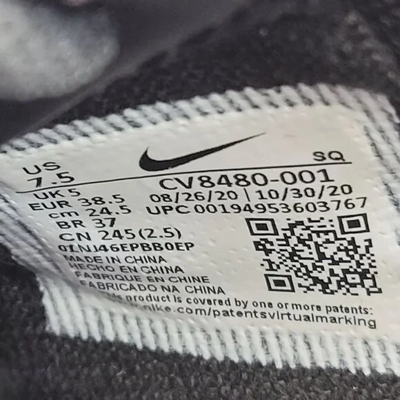 Nike Air Force 1 Shadow SE Pixel Swoosh Women Shoes Black CV8480-001 US Size 7.5 - Picture 8 of 8